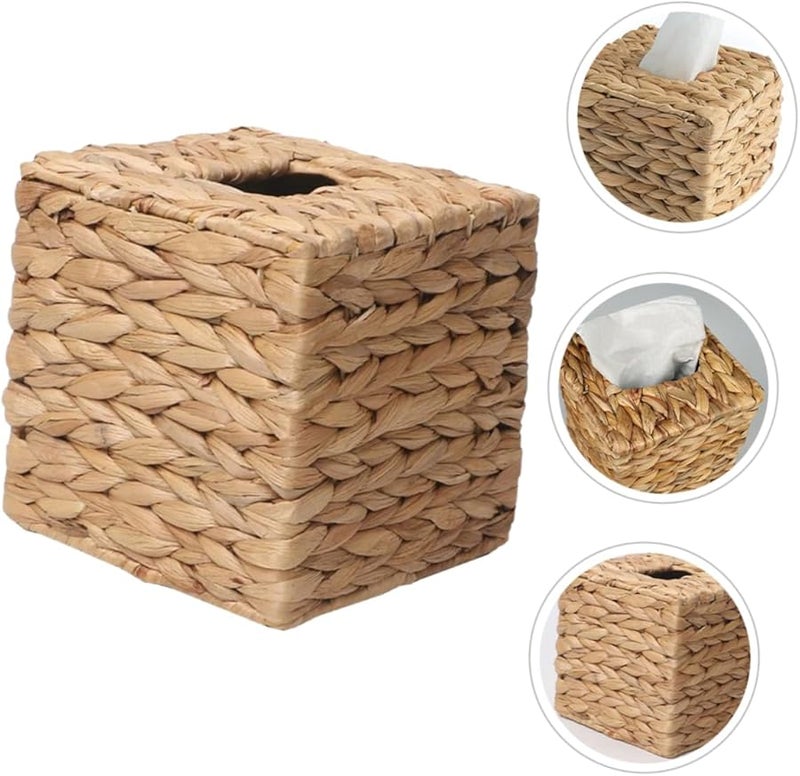 حامل مناديل مكعب من الحديد الكروم صندوق خزانة زخرفية على الطراز الريفي للطاولة - Image 5